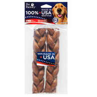 Pet Factory USA Beefhide Braided Stick 7" Flavored Dog Chew - 2 Pk.