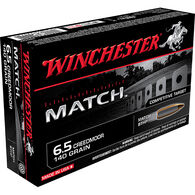 Winchester Match 6.5 Creedmoor 140 Grain BTHP Rifle Ammo (20)