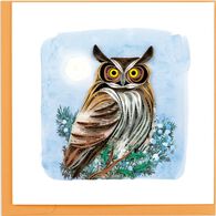 Quilling Card Great Horned Owl Greeting Card