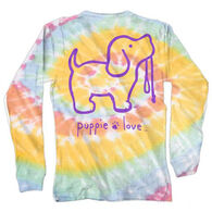 Puppie Love Girl's Tie Dye #2 Pup Long-Sleeve Shirt