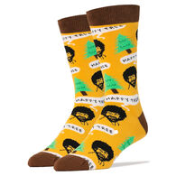 Oooh Yeah! Socks Men's Bob Ross Happy Tree Crew Sock