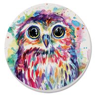 Thirstystone Owl With Watercolor Coaster Set