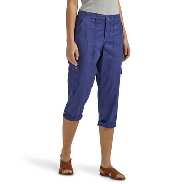Lee Jeans Womens Flex-to-Go Relaxed Fit Cargo Capri Pant