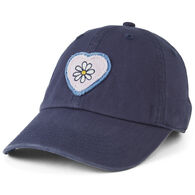 Life is Good Women's Simple Daisy Heart Tattered Chill Cap