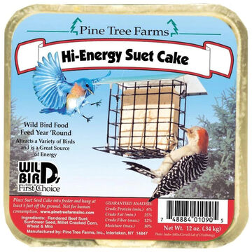 Pine Tree Farms Hi-Energy Suet Cake Bird Food