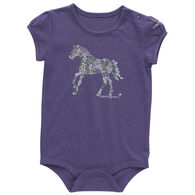 Carhartt Infant Girl's Floral Horse Short-Sleeve Bodysuit Onesie