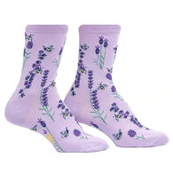 Sock It To Me Women's Bees and Lavender Crew Sock