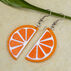 Winter Hill Jewelry Womens Orange Slice Dangle Earring