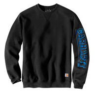 Carhartt Men's Loose Fit Midweight Crew Neck Graphic Logo Sleeve Sweatshirt