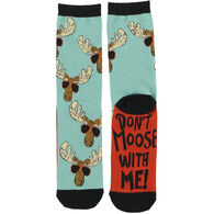 Lazy One Women's Don't Moose With Me Crew Sock