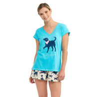 Hatley Little Blue House Women's Bandana Labs Dog Mom Sleepshirt
