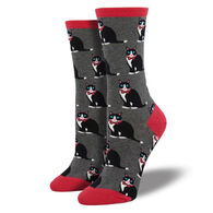 Socksmith Design Women's Tuxedo Cats Crew Sock