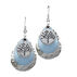 Eye Catching Jewelry Womens Silver & Blue Tree of Life Earring