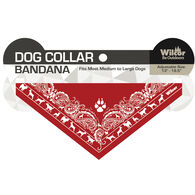 Wilcor Red Paisley Dog Collar Bandana