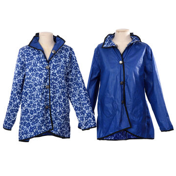 I Reversibles Womens Daisy Print/Blue Reversible Jacket