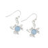 Periwinkle By Barlow Womens Silver/Blue Crabs Earring