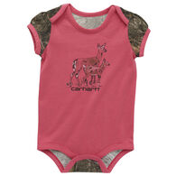 Carhartt Infant Girl's Camo Deer Short-Sleeve Bodysuit Onesie
