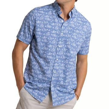 Southern Tide Mens brrr Intercoastal Sunset Beach Sport Short-Sleeve Shirt