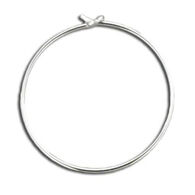 Mark Steel Jewelry Women's 18mm Sterling Silver Thin Wire Hoop Earring