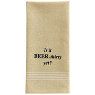 Park Designs Beer-Thirty Yet Embroidered Dish Towel