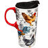 Evergreen Chicken Collage Ceramic Travel Cup w/ Lid