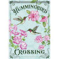 Carson Home Accents GlitterTrends Hummingbird Crossing Dura Soft Garden Flag