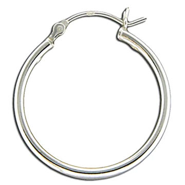 Mark Steel Jewelry Womens 25mm Sterling Silver Hinged Hoop Earring