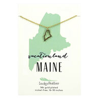 Lucky Feather Women's Maine State Necklace