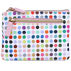 Buxton Womens Colorful Polka Dot Vegan Leather Large ID Coin Case