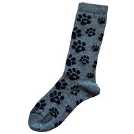 Tey-Art Men's Dog Paw Alpaca Crew Sock