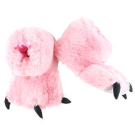 Lazy One Girls' Pink Bear Paw Slipper