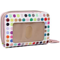Buxton Women's Colorful Polka Dot Vegan Leather with RFID Pik-Me-Up Wizard Wallet