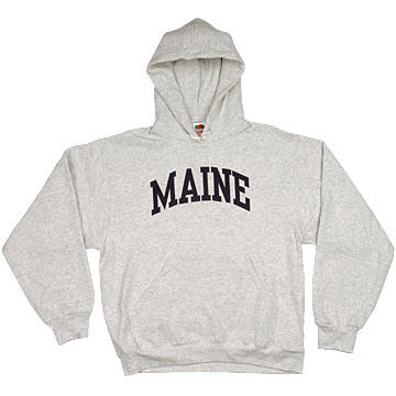 A.M. Mens Maine Arch Design Long-Sleeve Hooded Sweatshirt