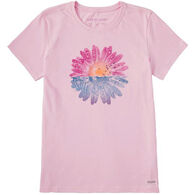 Life is Good Women's Under Watercolor Daisy Crusher Short-Sleeve T-Shirt