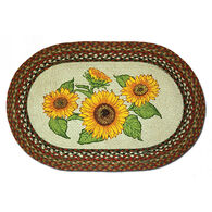 Capitol Earth Sunflowers Oval Patch Braided Rug