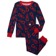 Hatley Toddler Boy's Little Blue House Navy Lobster Pajama Set, 2-Piece