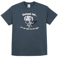Earth Sun Moon Trading Men's Excuse Me Dog Short-Sleeve T-Shirt